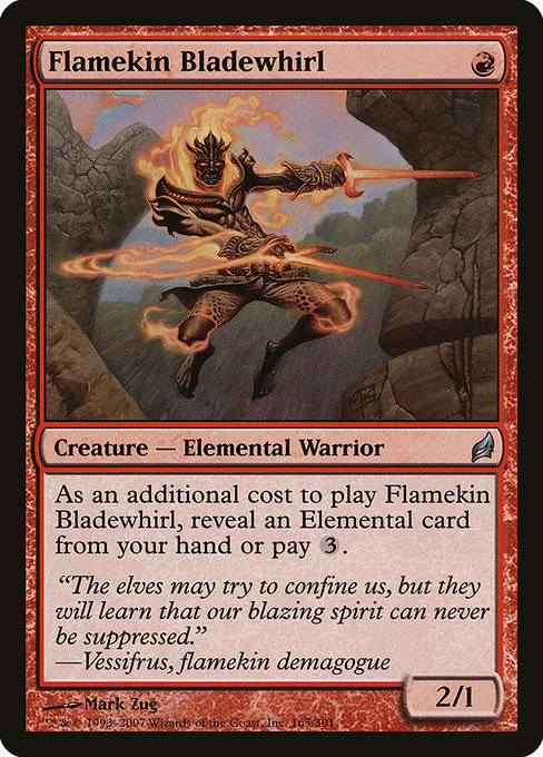 Flamekin Bladewhirl highlighted card art