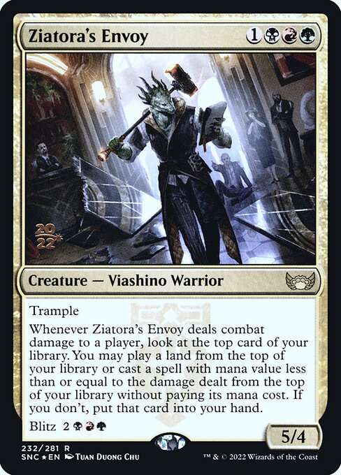 Ziatora's Envoy highlighted card art