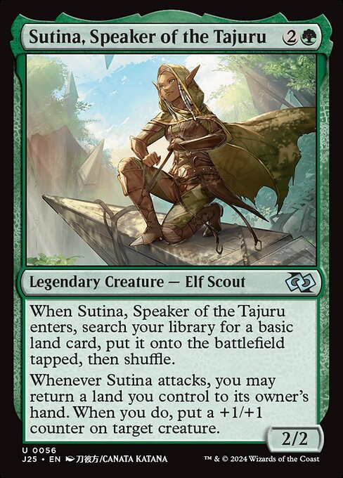 Sutina, Speaker of the Tajuru highlighted card art