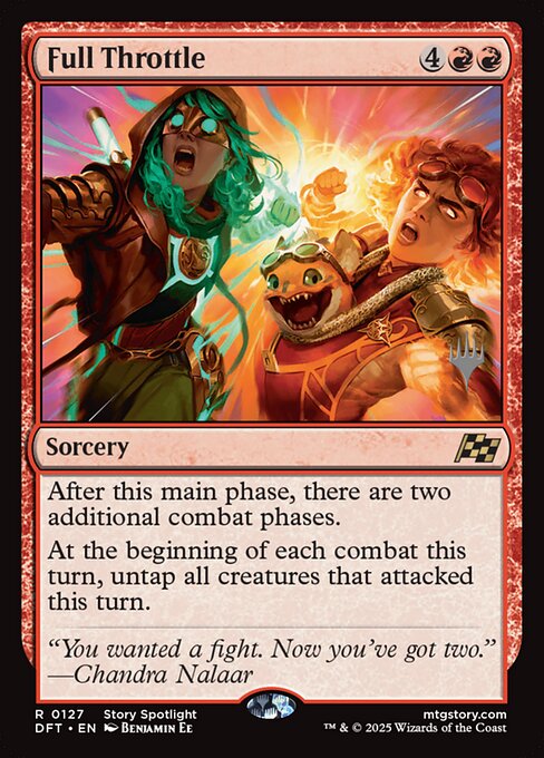 Full Throttle highlighted card art