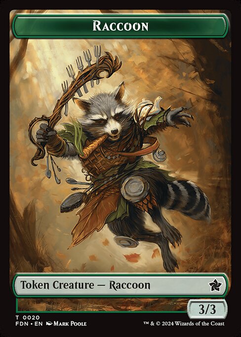 Raccoon highlighted card art