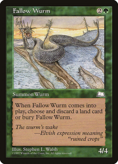 Fallow Wurm highlighted card art