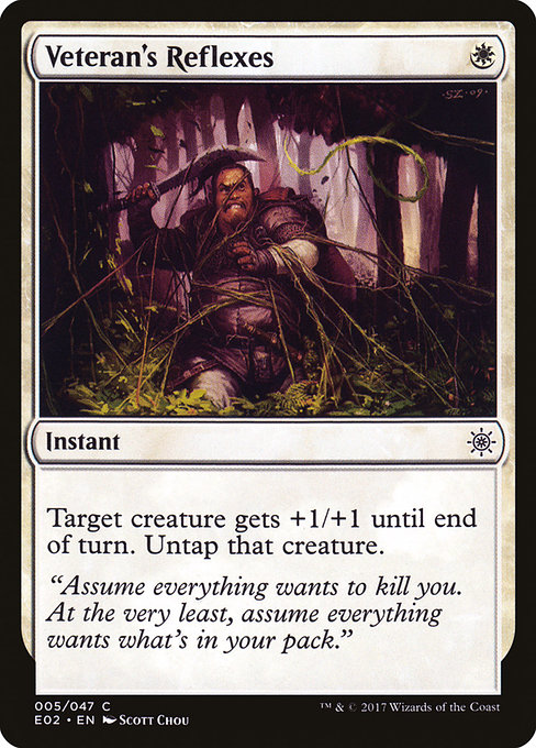 Veteran's Reflexes highlighted card art