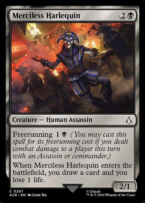 Merciless Harlequin highlighted card art