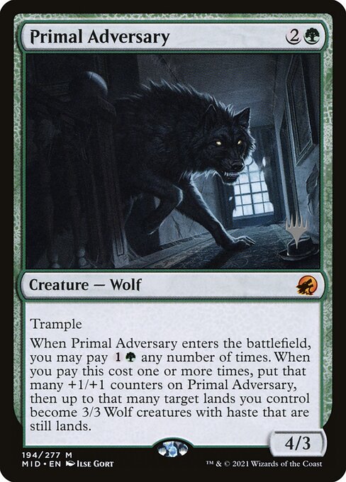 Primal Adversary from Innistrad: Midnight Hunt Promos