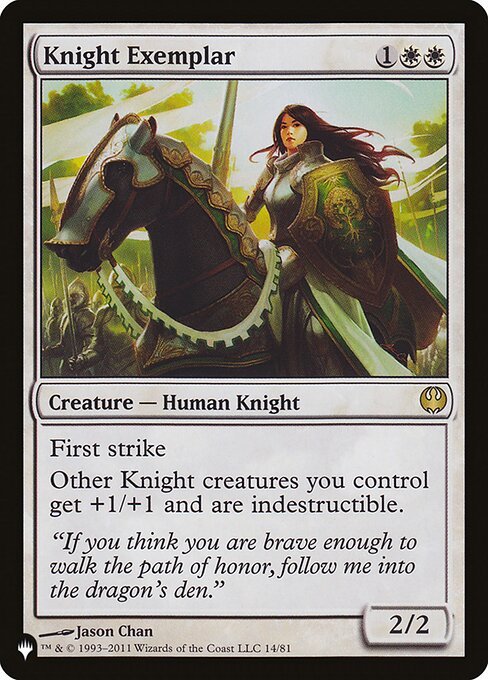 Knight Exemplar highlighted card art