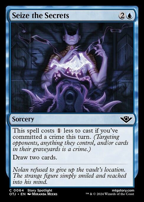 Seize the Secrets highlighted card art