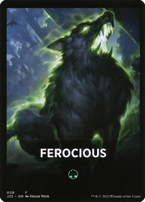 Ferocious highlighted card art