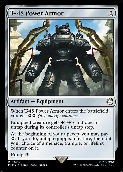 T-45 Power Armor highlighted card art