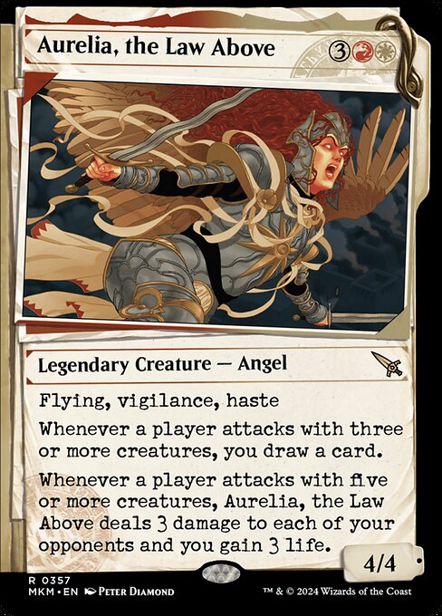 Aurelia, the Law Above highlighted card art