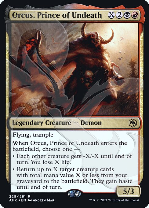 Orcus, Prince of Undeath from Adventures in the Forgotten Realms Promos