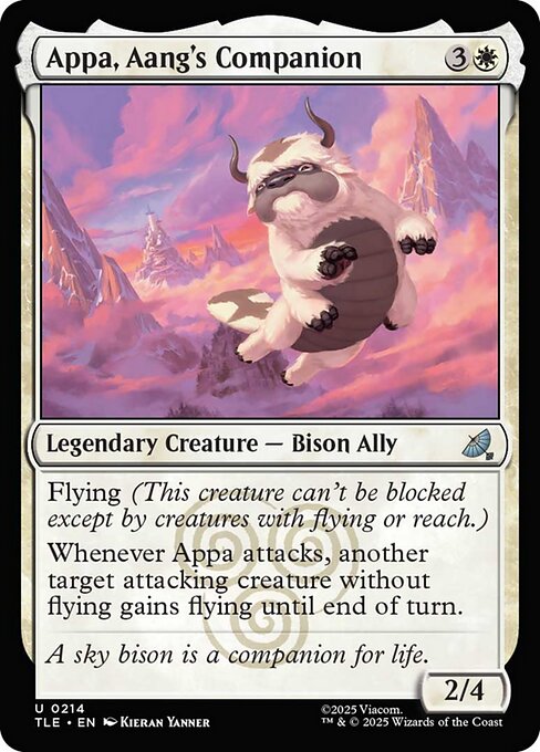 Appa, Aang's Companion highlighted card art