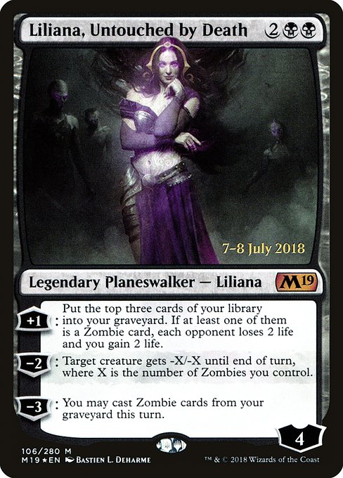 Liliana, Untouched by Death from Core Set 2019 Promos