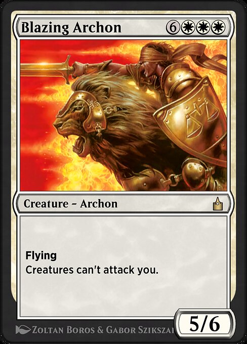 Blazing Archon highlighted card art