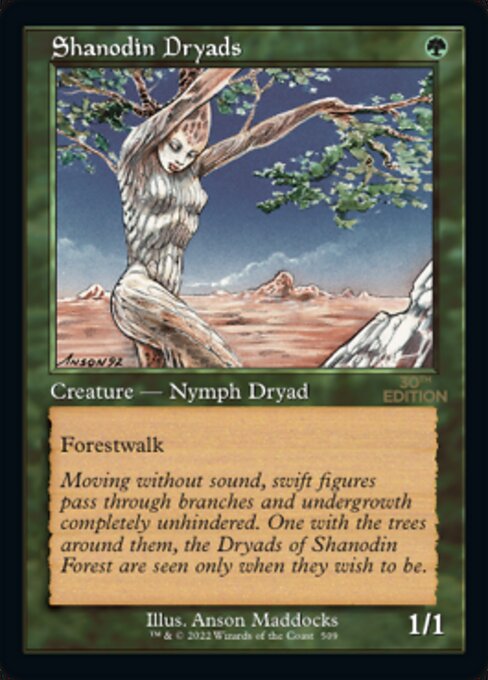 Shanodin Dryads highlighted card art