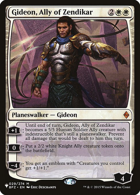 Gideon, Ally of Zendikar from The List
