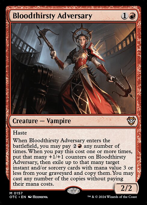Bloodthirsty Adversary from Outlaws of Thunder Junction Commander