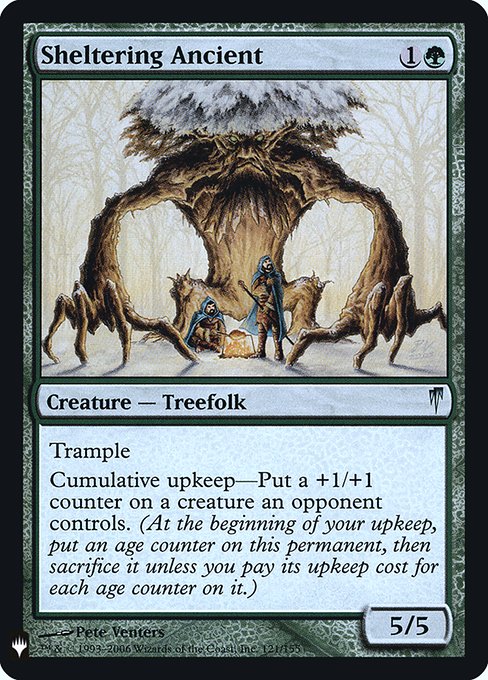 Sheltering Ancient highlighted card art