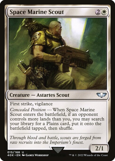 Space Marine Scout highlighted card art