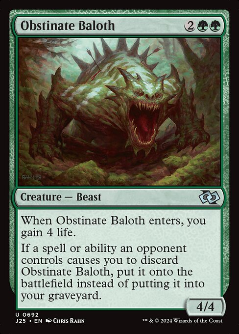 Obstinate Baloth highlighted card art