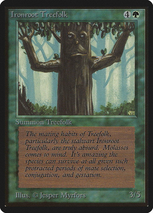 Ironroot Treefolk from Limited Edition Beta