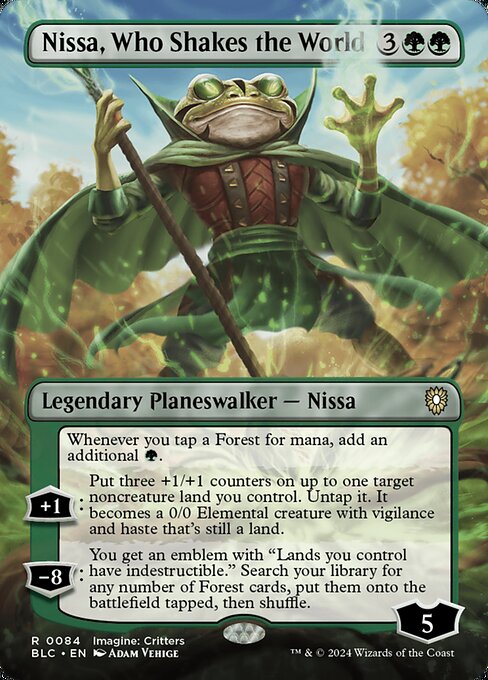 Nissa, Who Shakes the World highlighted card art