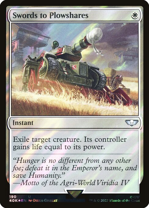 Swords to Plowshares from Warhammer 40,000 Commander