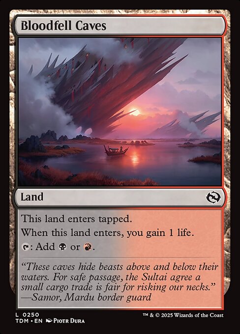Bloodfell Caves highlighted card art