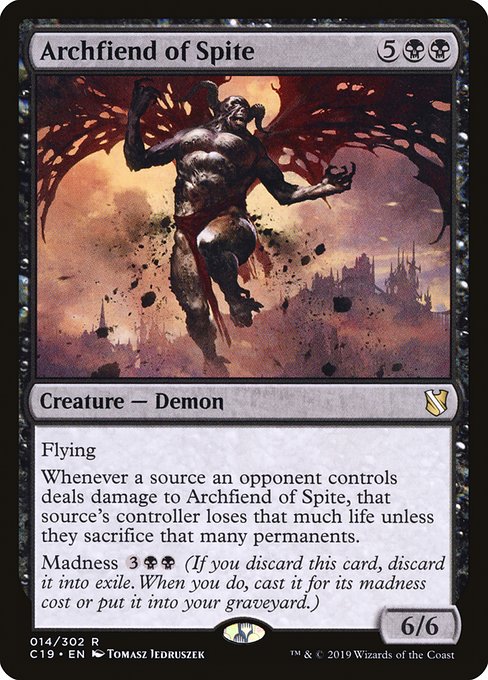 Archfiend of Spite highlighted card art
