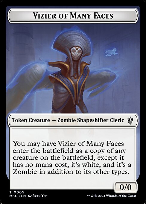 Vizier of Many Faces from Murders at Karlov Manor Commander Tokens