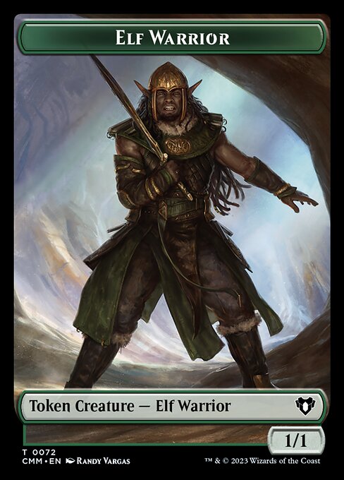 Elf Warrior from Commander Masters Tokens