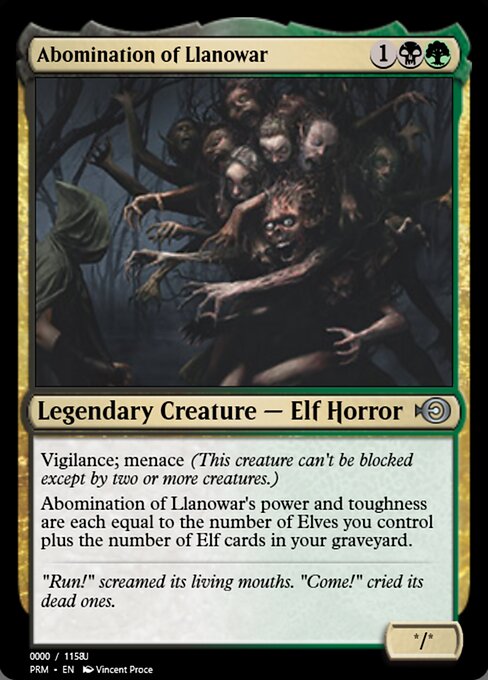 Abomination of Llanowar from Magic Online Promos