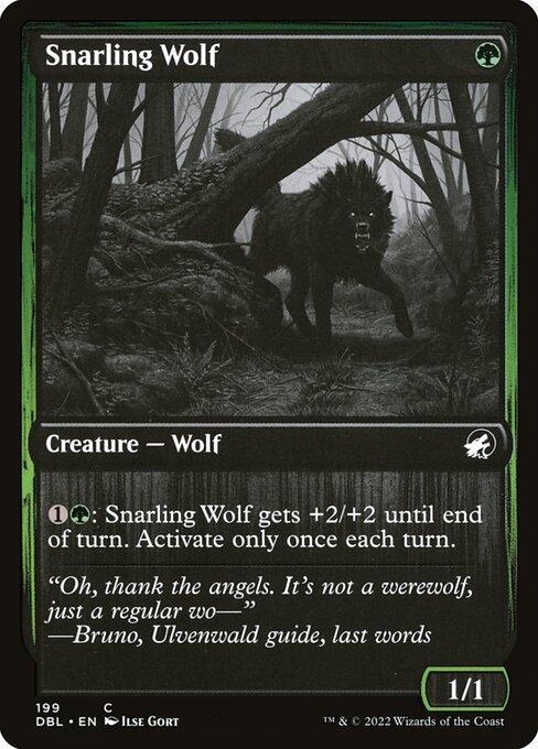 Snarling Wolf highlighted card art