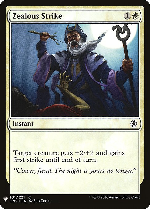 Zealous Strike highlighted card art