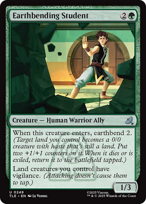 Earthbending Student highlighted card art
