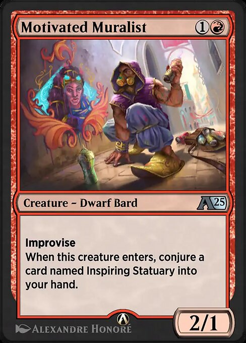 Motivated Muralist highlighted card art