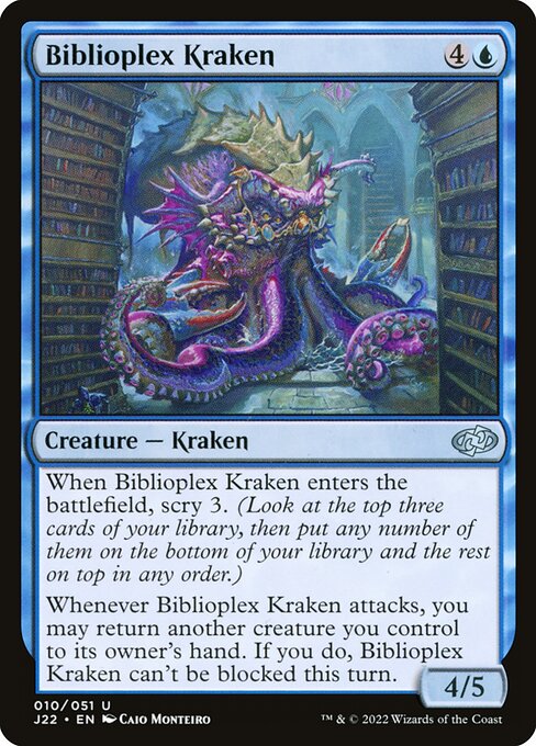 Biblioplex Kraken highlighted card art