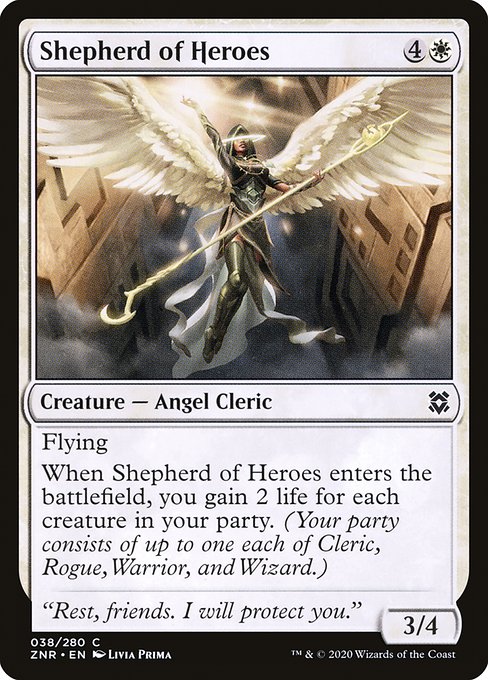 Shepherd of Heroes highlighted card art