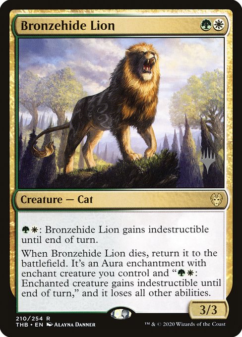 Bronzehide Lion from Theros Beyond Death Promos