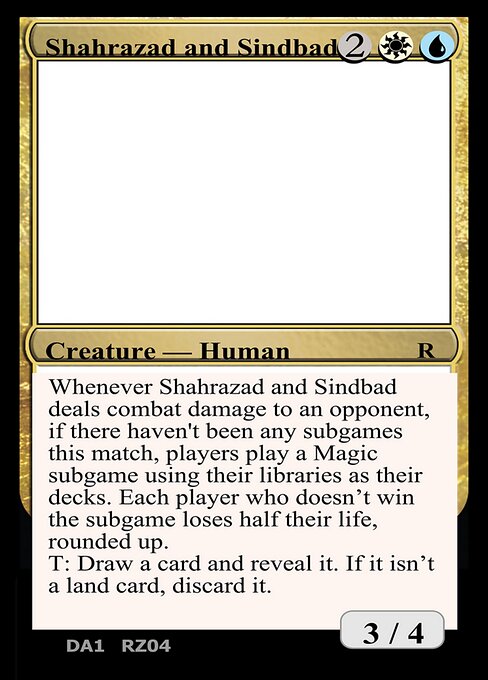 Shahrazad and Sindbad highlighted card art