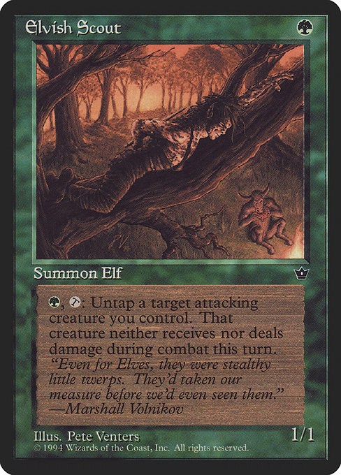 Elvish Scout highlighted card art