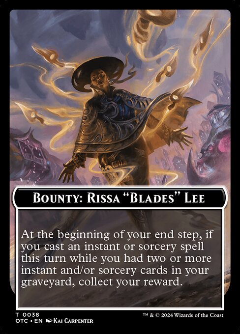 Bounty: Rissa "Blades" Lee // Wanted! from Outlaws of Thunder Junction Commander Tokens