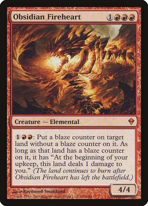 Obsidian Fireheart from Zendikar