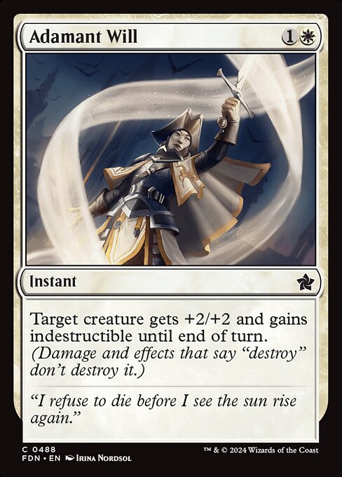 Adamant Will highlighted card art