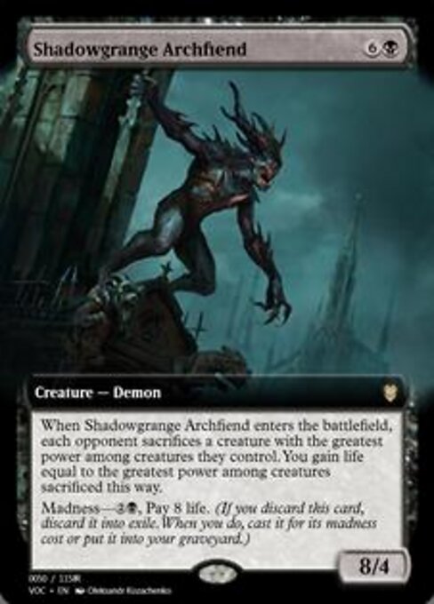 Shadowgrange Archfiend highlighted card art