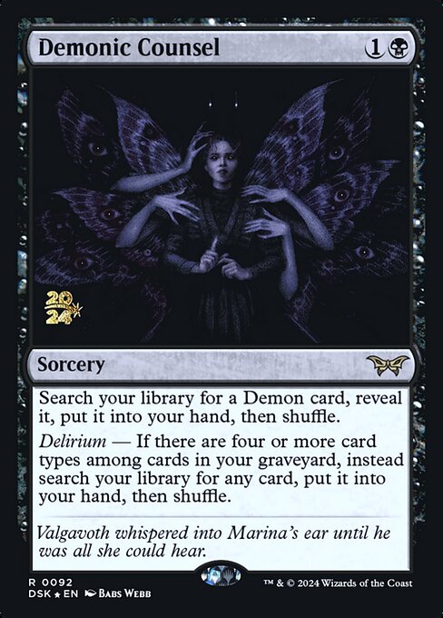 Demonic Counsel highlighted card art