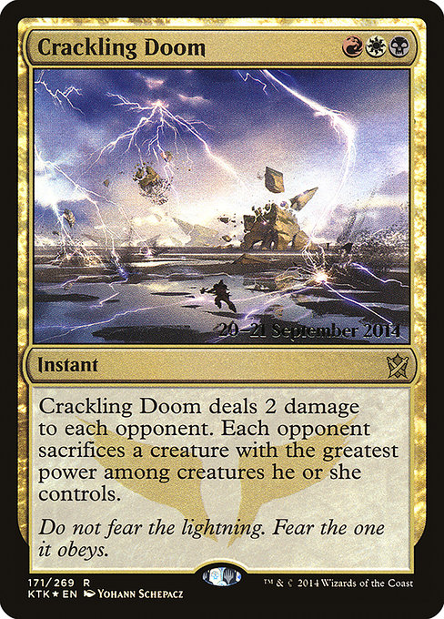Crackling Doom from Khans of Tarkir Promos