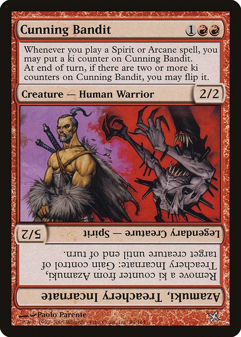 Cunning Bandit // Azamuki, Treachery Incarnate highlighted card art
