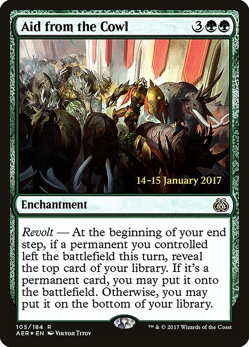 Aid from the Cowl from Aether Revolt Promos