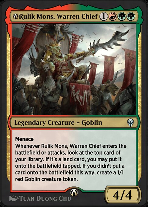 A-Rulik Mons, Warren Chief highlighted card art